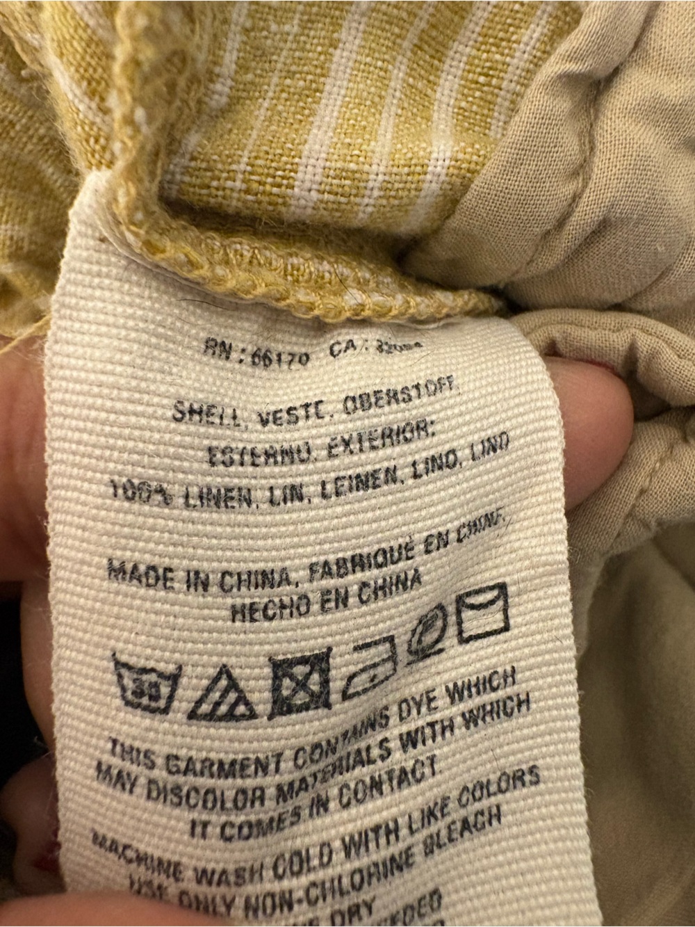 Anthropologie Linen Lace Pants XS Mustard Yellow Striped Relaxed Pull On - Picture 4 of 10